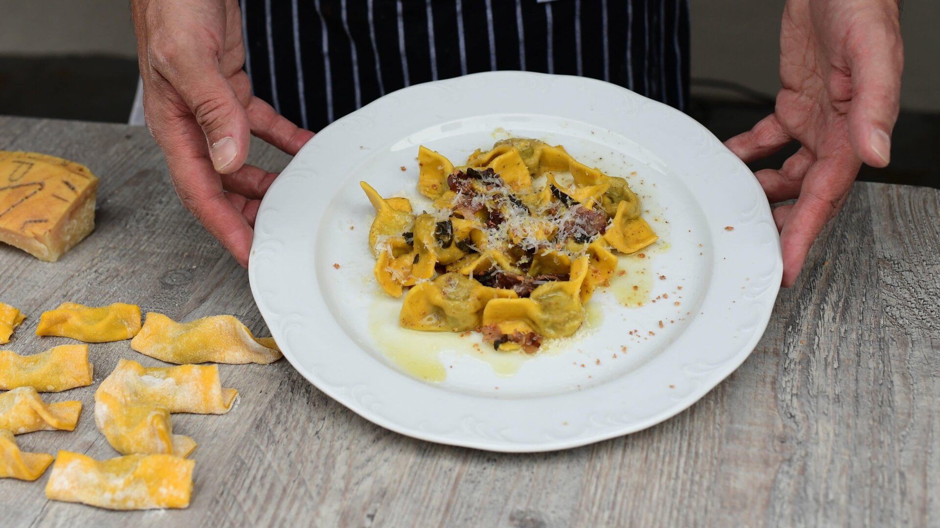 Fresh pasta topped with cracked pepper, parmesan, and crude oil, anyone?