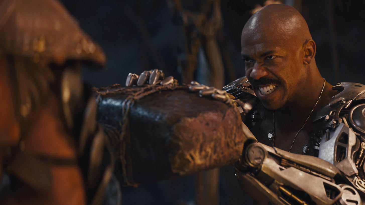 Mehcad Brooks as Jax in Mortal Kombat.