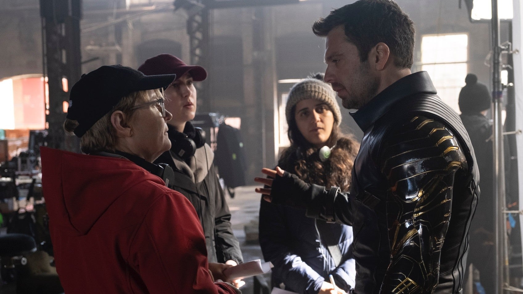 Skogland, left, with Bucky (Sebastian Stan)