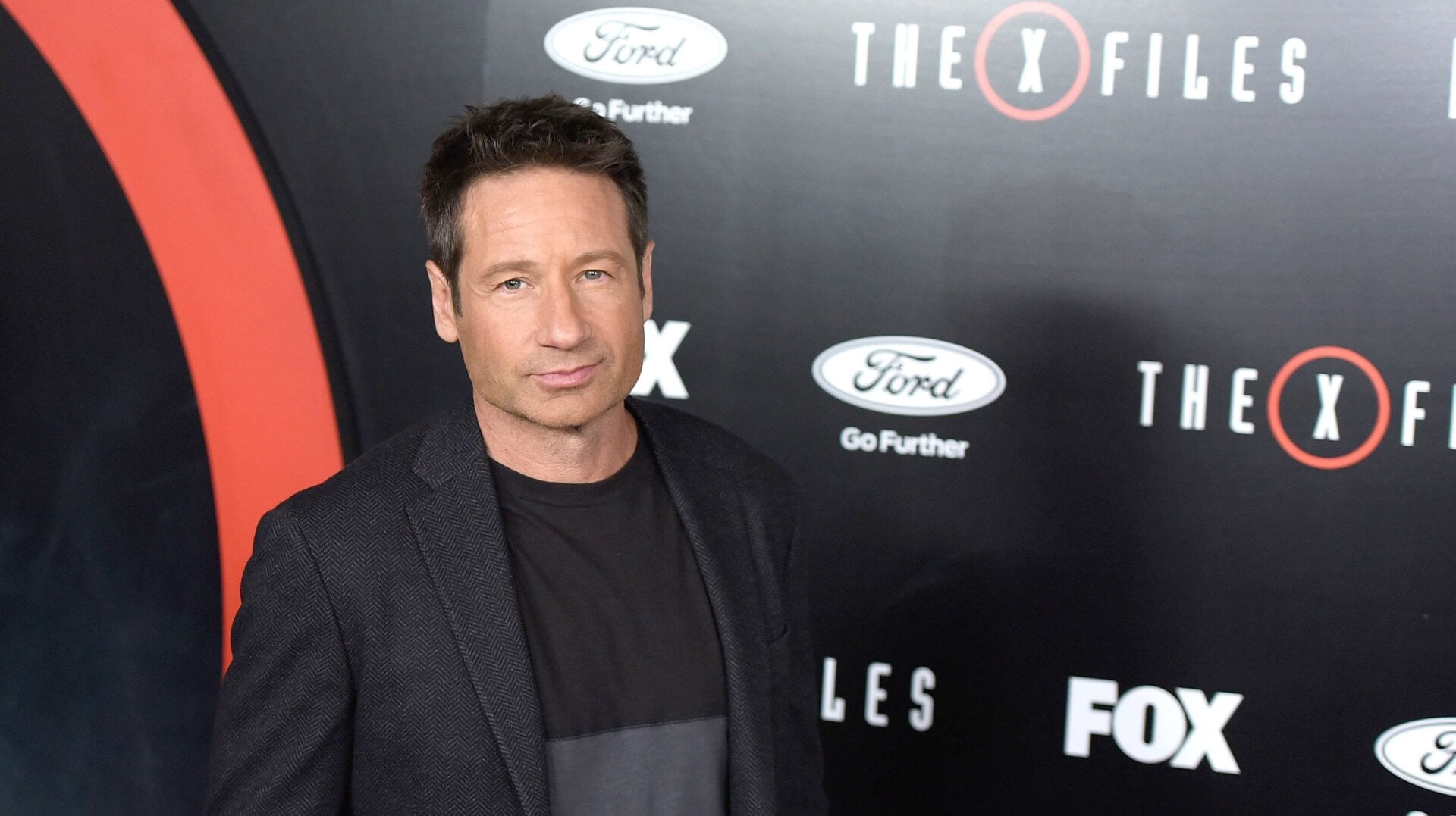 David Duchovny attends the premiere of Fox’s The X-Files at California Science Center on January 12, 2016 in Los Angeles.