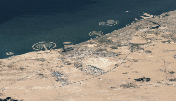 Here’s a gif showing the creation of the World Islands in Dubai.