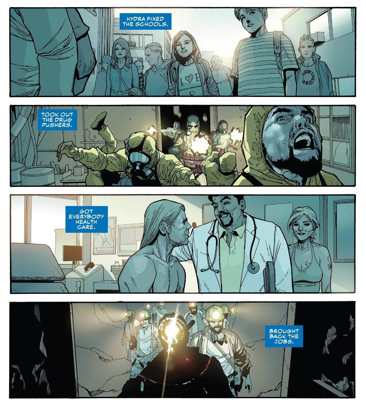 A man explaining how Hydra changed his town.