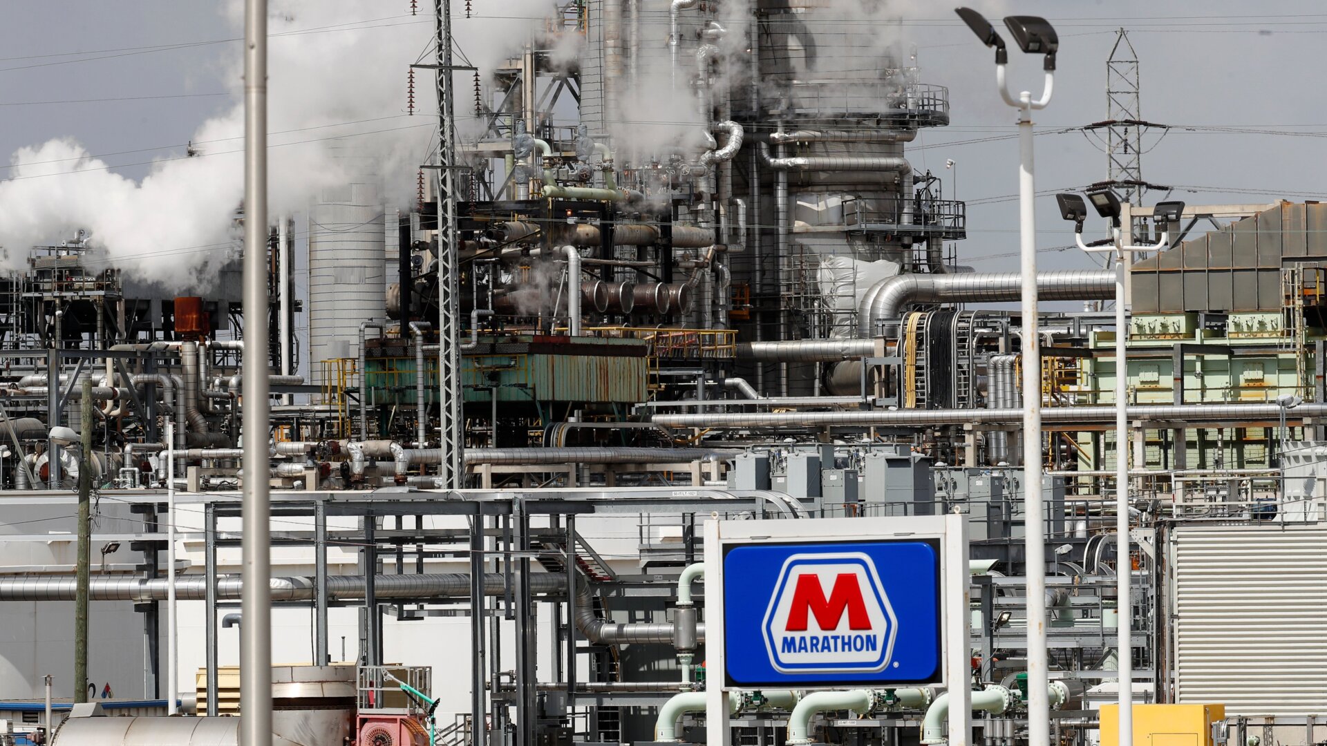 The Marathon Petroleum Corp. refinery in Detroit.