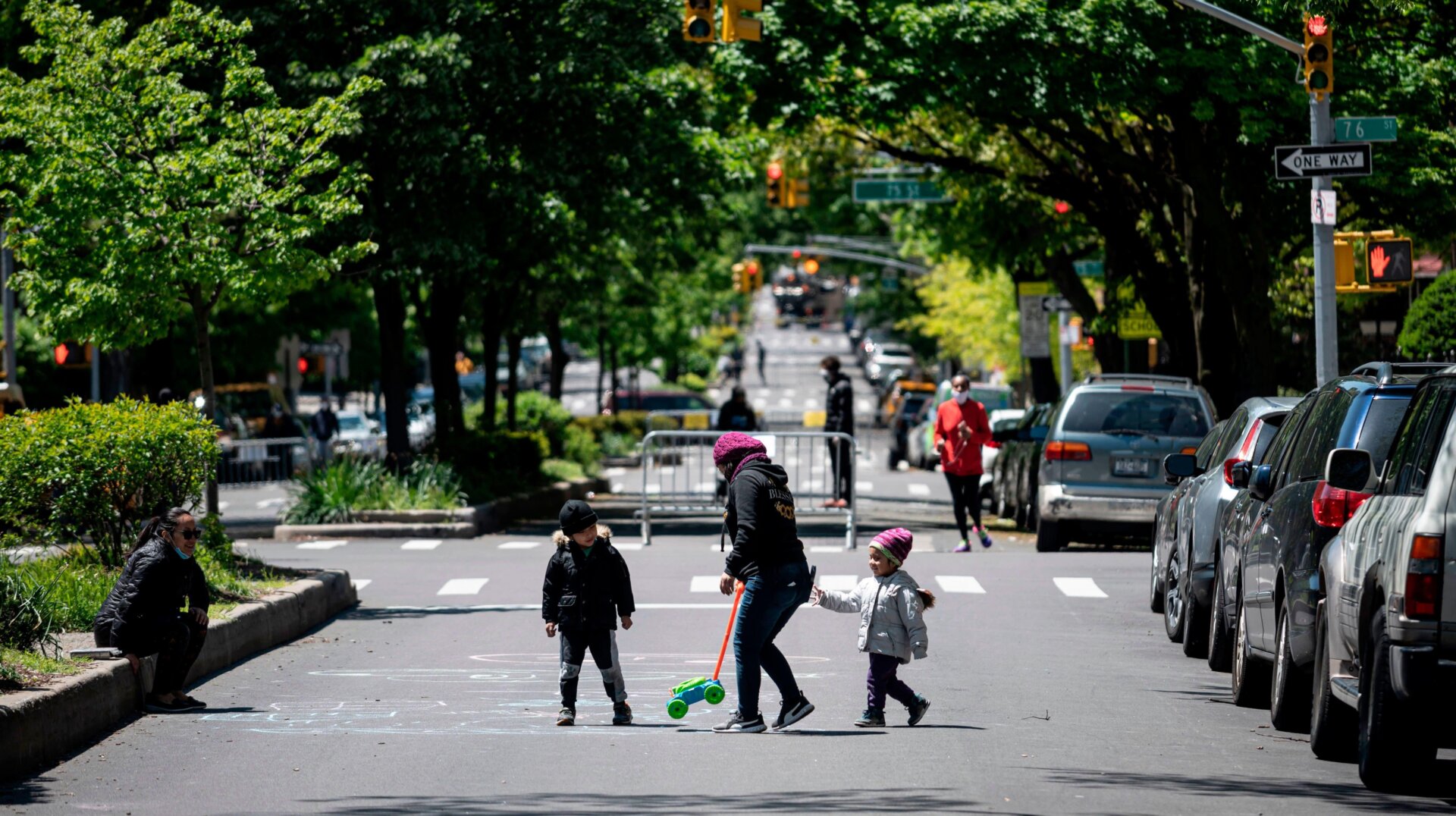 A street in Queens, New York,  May 2020.