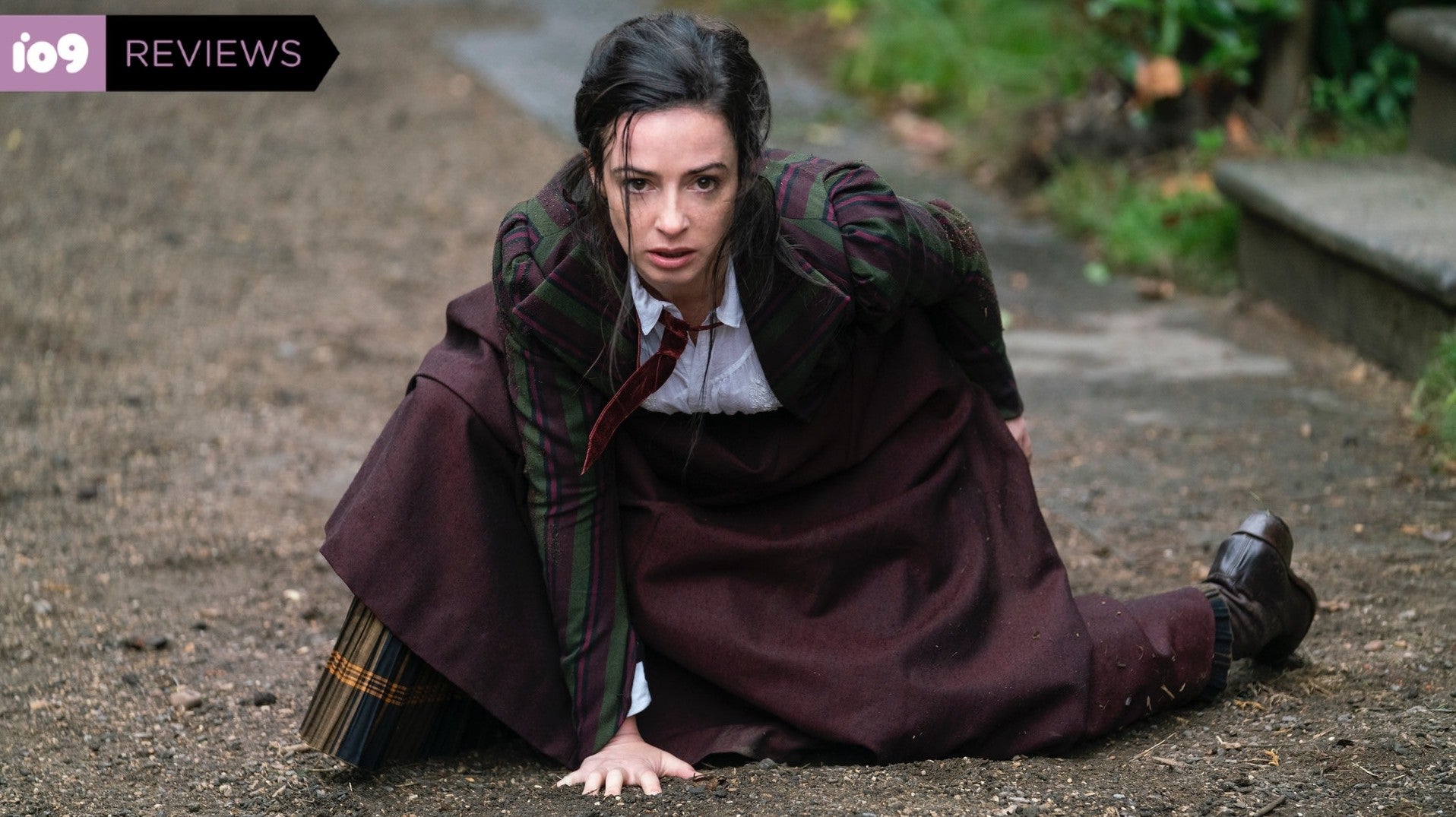 Who says a Victorian lady can’t pull off a superhero landing?