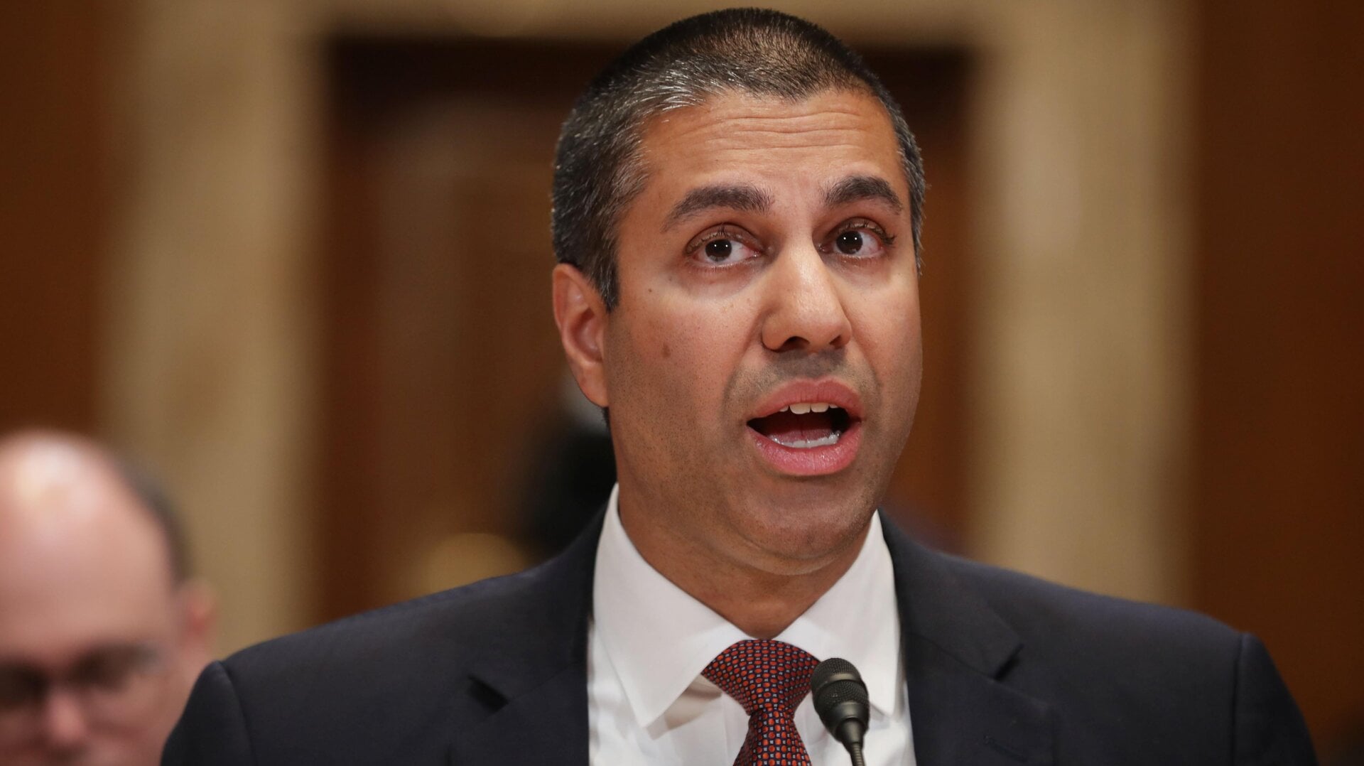 Federal Communication Commission Chairman Ajit Pai testifies before the Senate Financial Services and General Government Subcommittee about his FY2020 budget requests in the Dirksen Senate Office Building on Capitol Hill May 07, 2019 in Washington, DC.