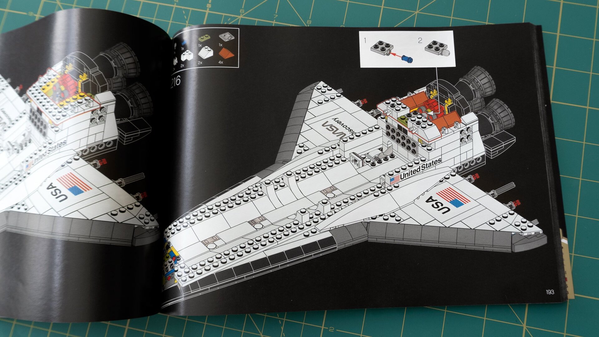 Lego has already announced that it’s moving away from instruction manuals featuring black backgrounds, but not soon enough for the Discovery model to avoid them.