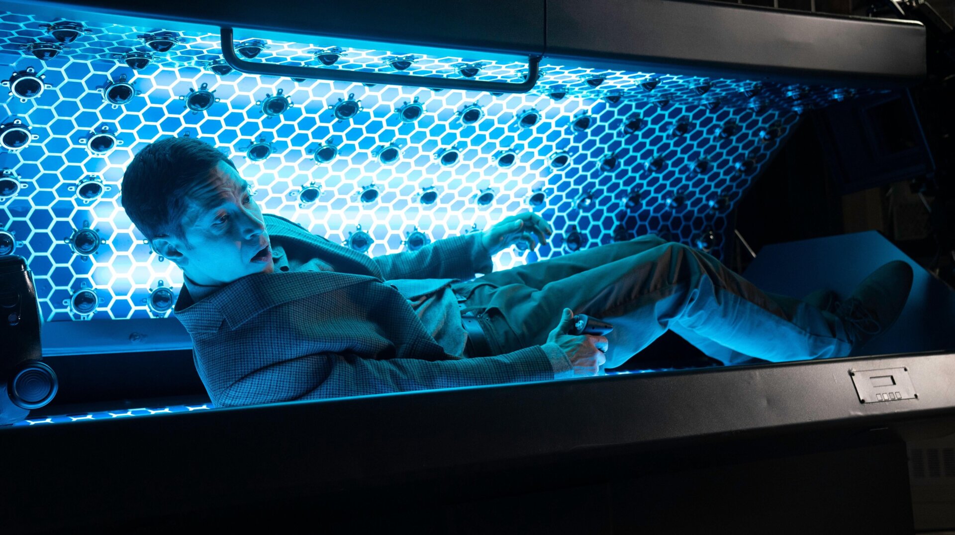 Simon (Justin Long) climbs into Horror Express on the Creepshow season finale.