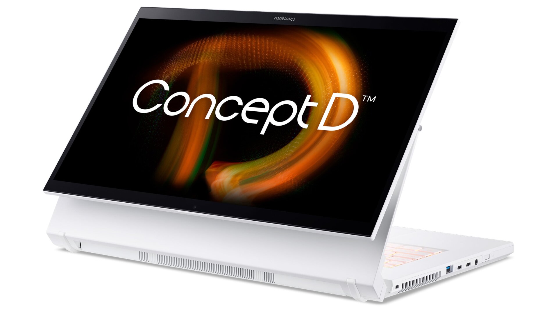 The Acer ConceptD laptops can pivot for a better view. 