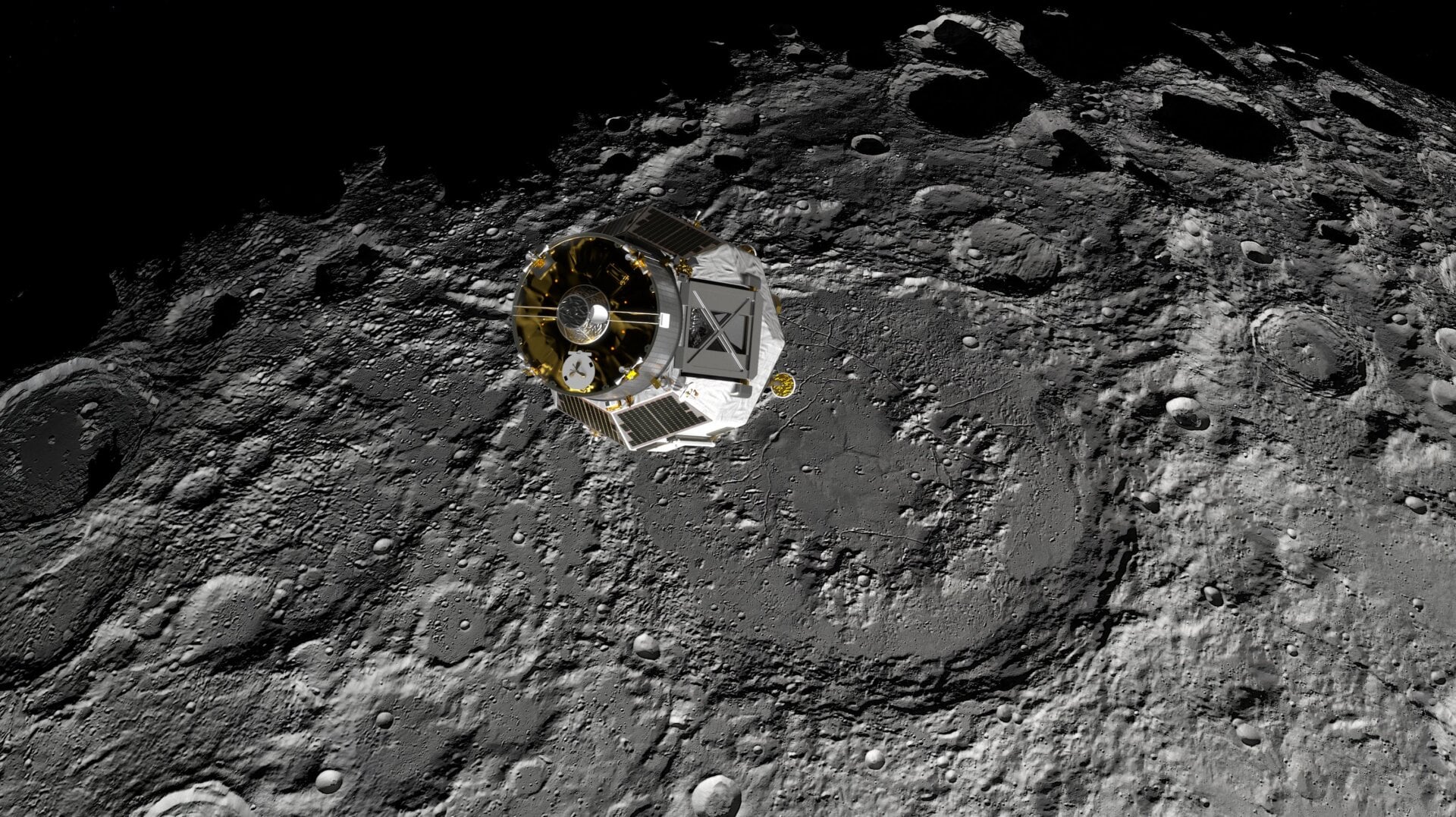 A mock-up of the Heracles lunar lander, slated to head to the moon in the late 2020s.