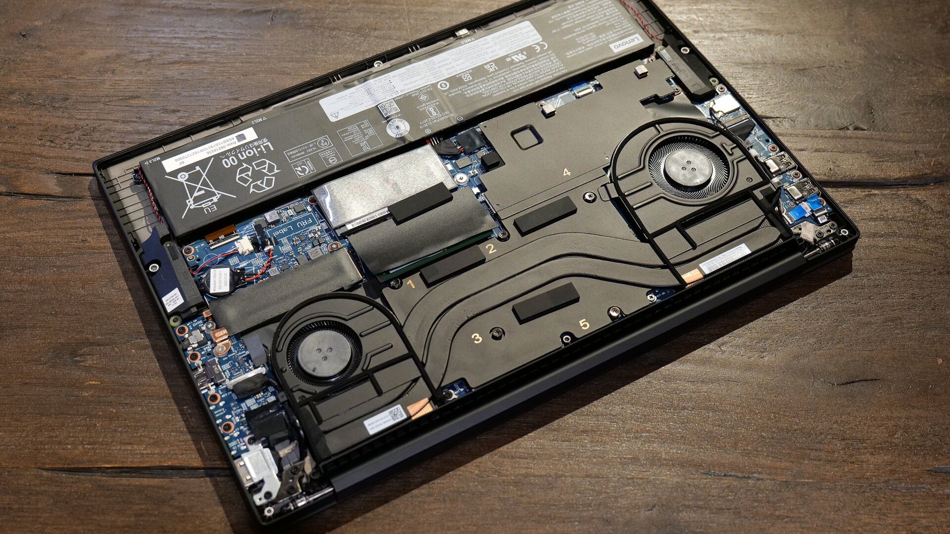 Here’s what Lenovo’s new cooling design on the ThinkPad X1 Extreme Gen 4 looks like.