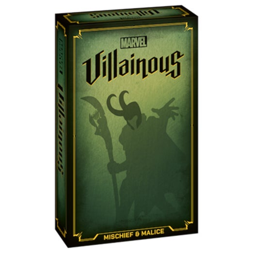 The box cover art for Marvel’s Villainous: Mischief & Malice.