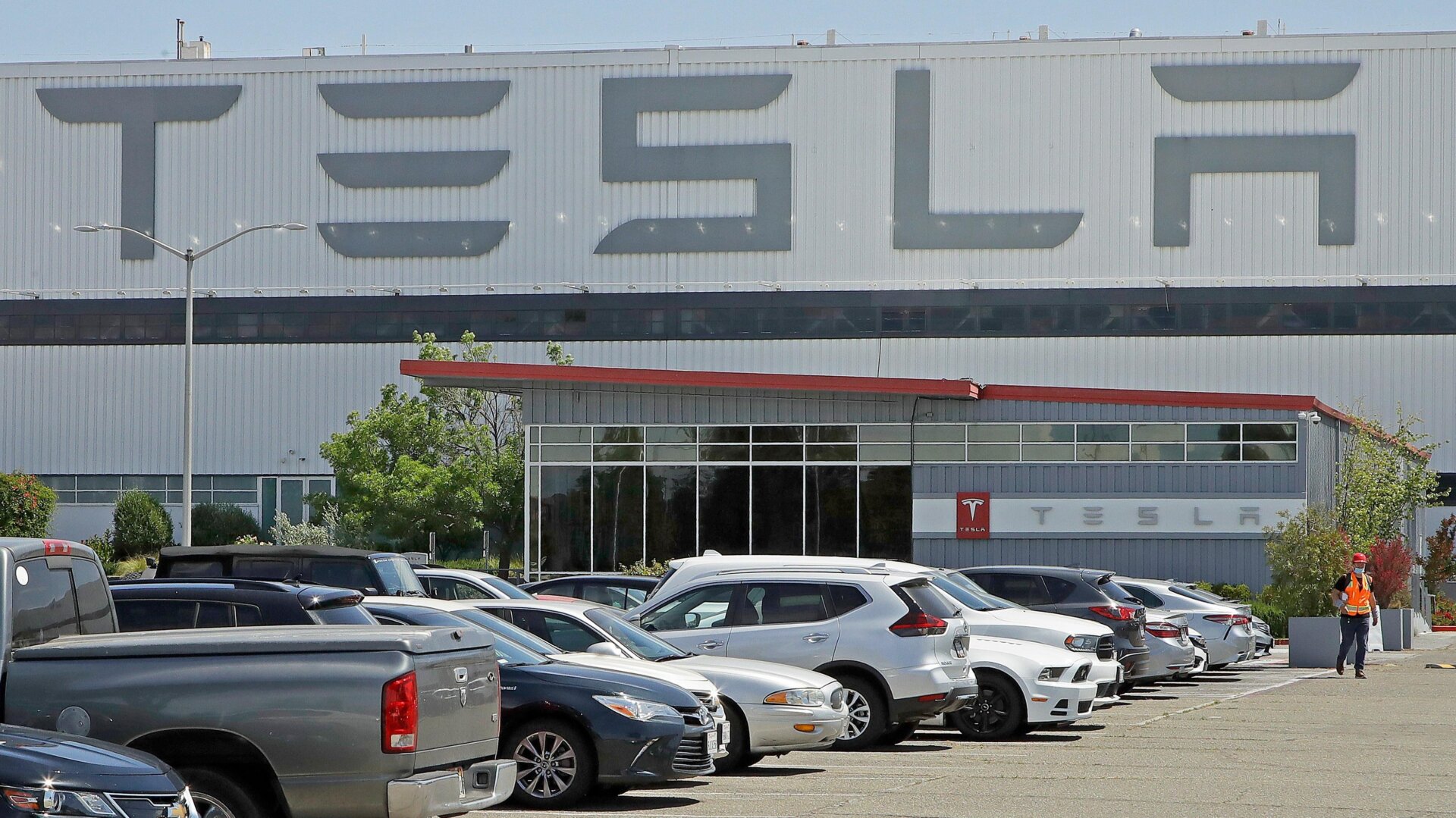 The Tesla factory in Fremont, California.