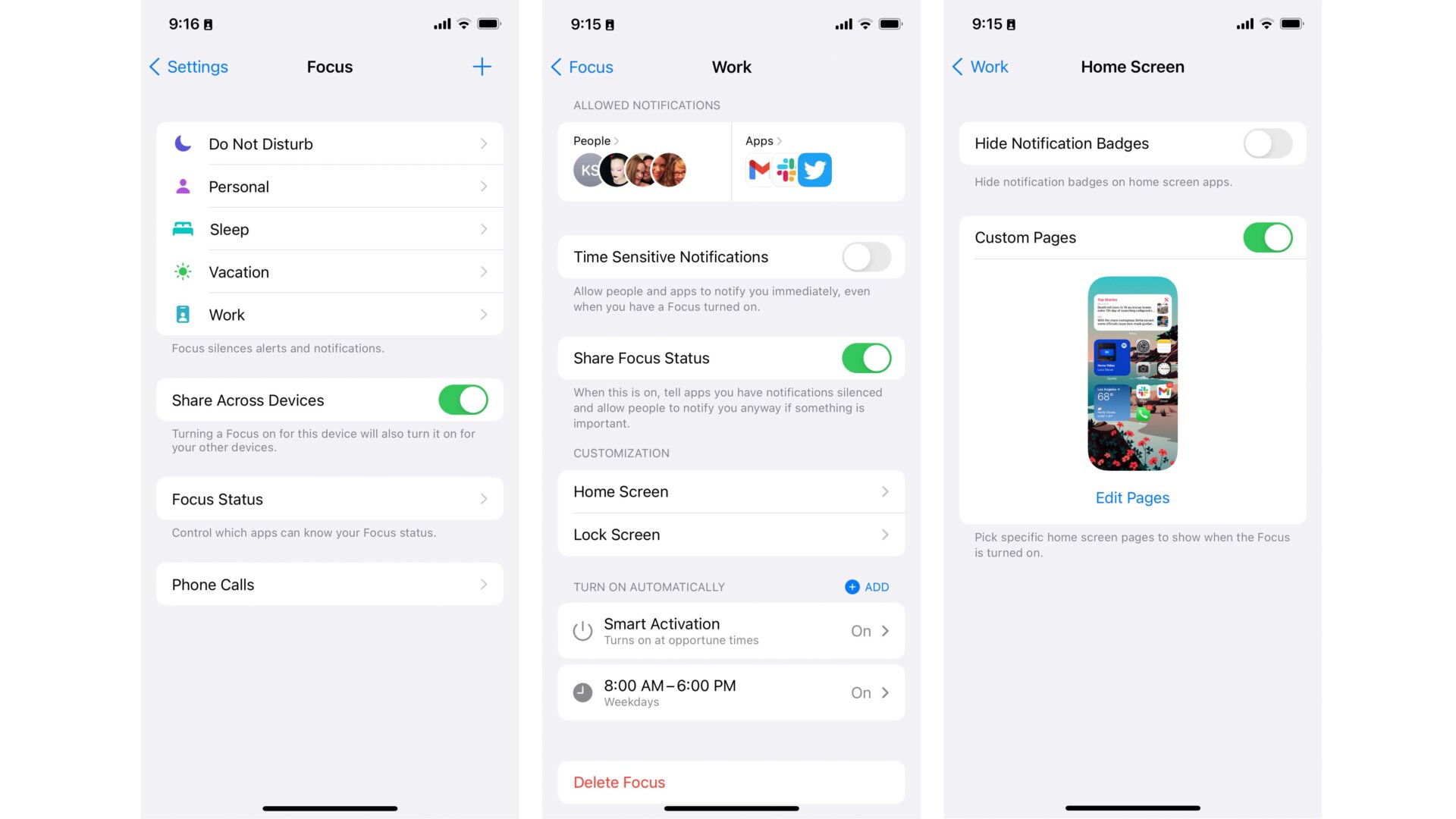 Focus gives you so much control over how your iPhone demands your attention.