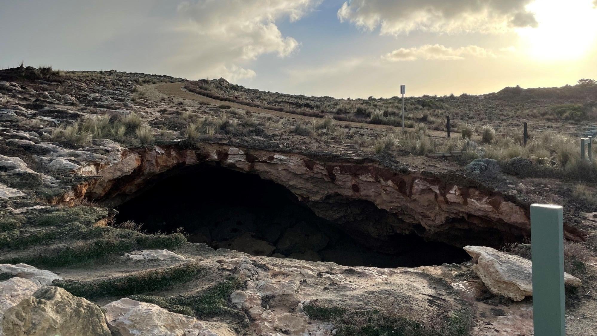 The 40-foot-wide orifice now in Australia’s southern coastline.