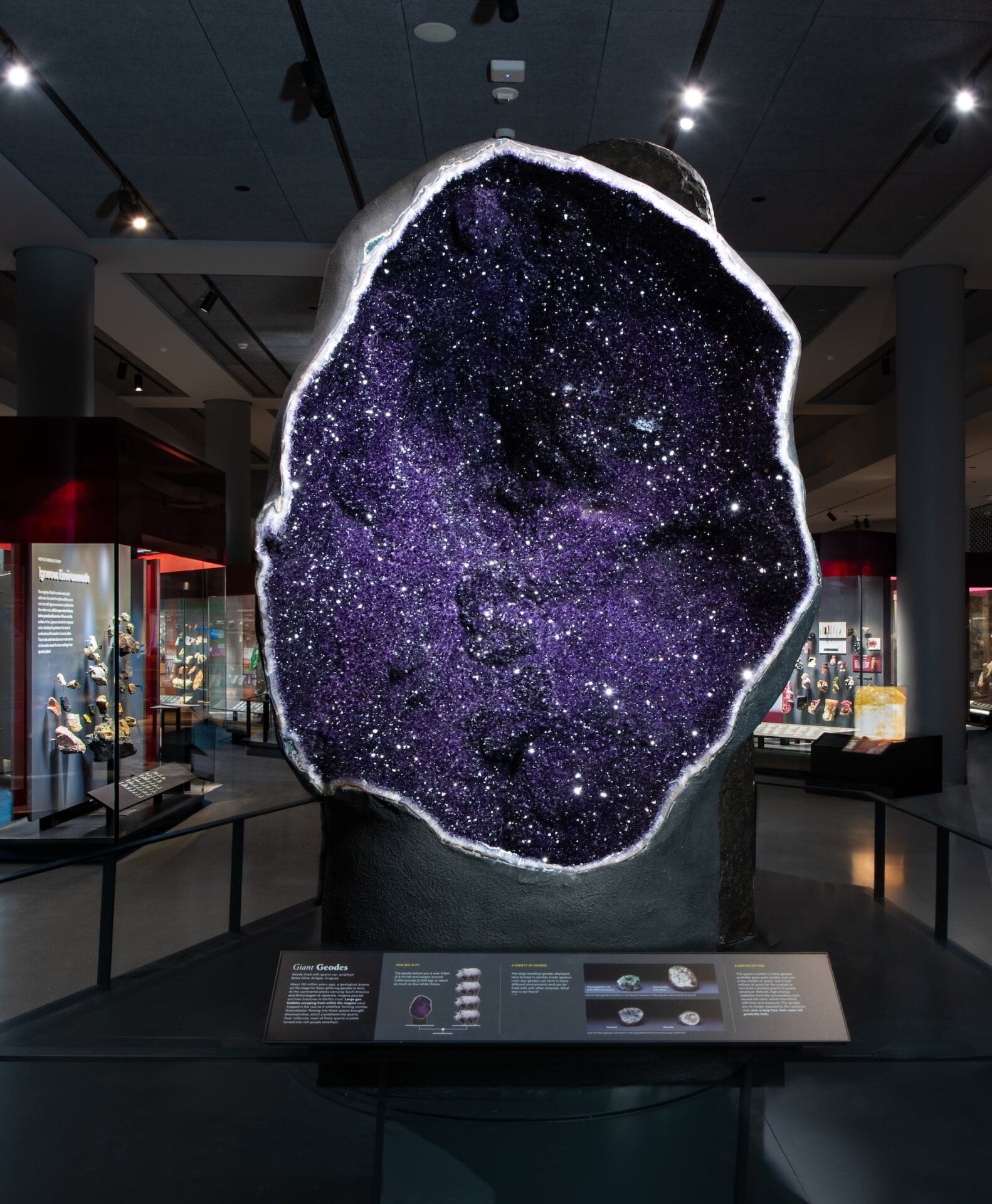 A nine-foot-tall amethyst geode.