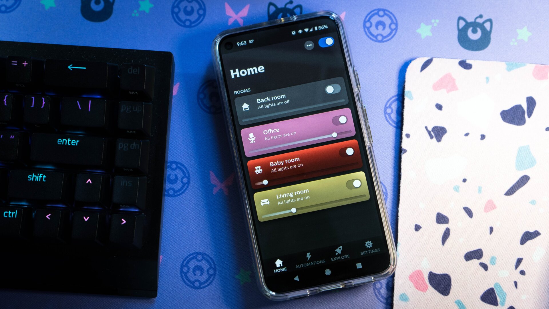 The fourth-generation Philips Hue app is a huge visual improvement over its predecessors.