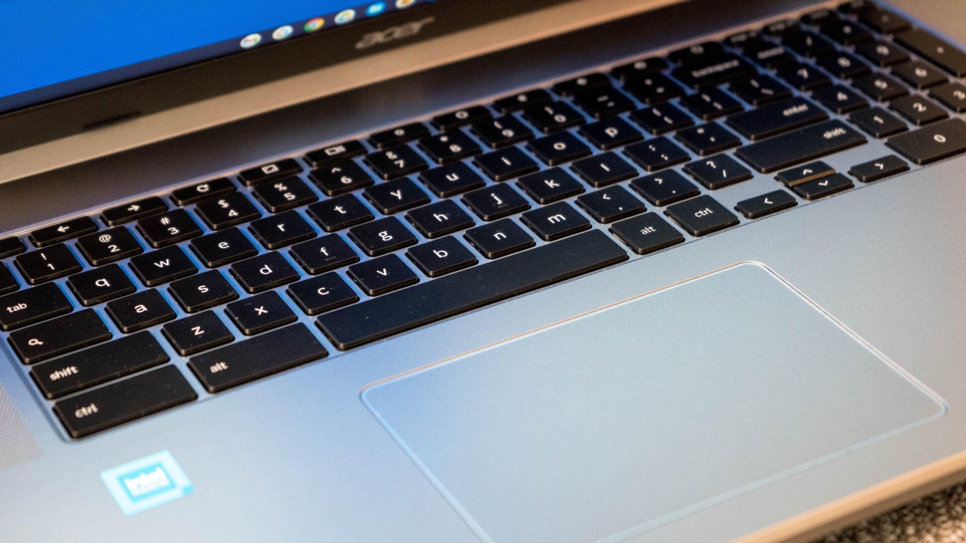 The trackpad and I exchanged some words, though the keyboard and I got along just fine. 