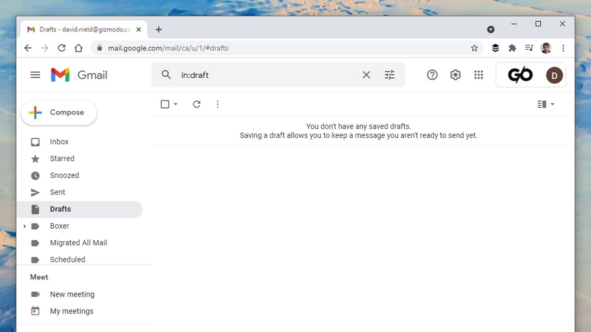 Screenshot: Gmail