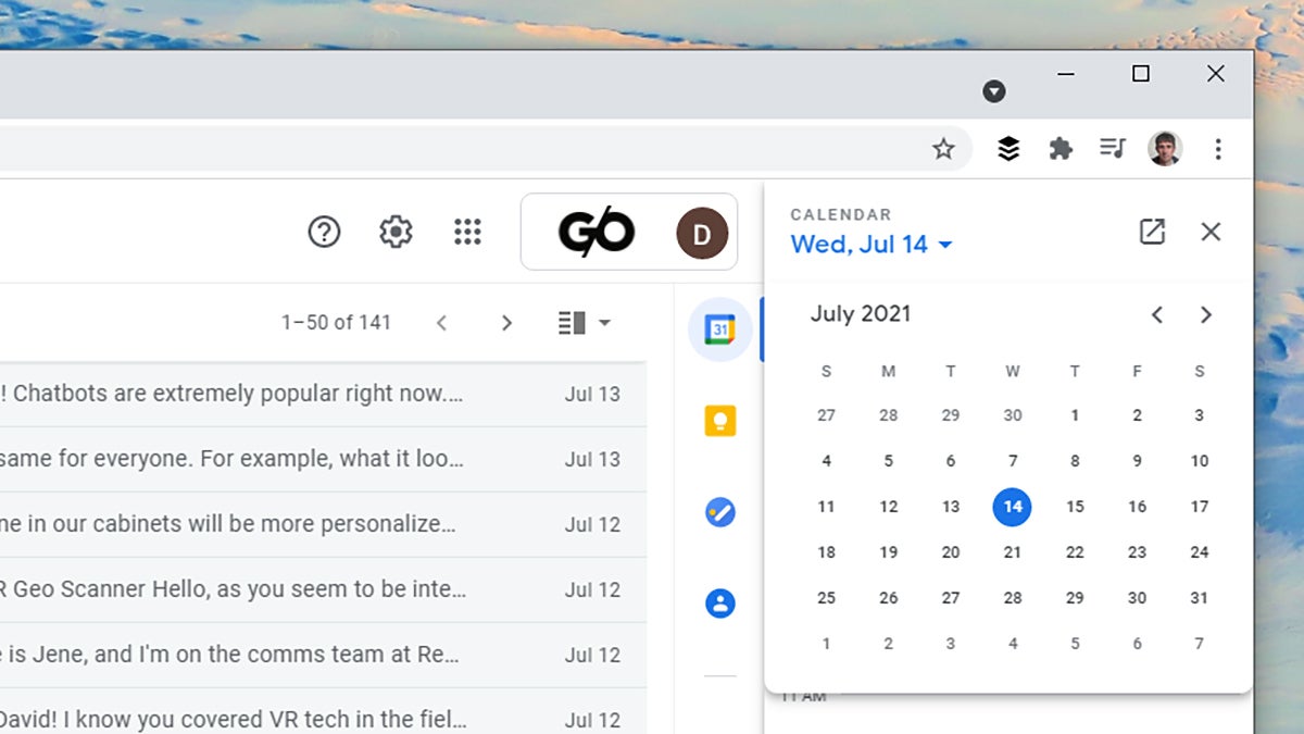 Screenshot: Gmail