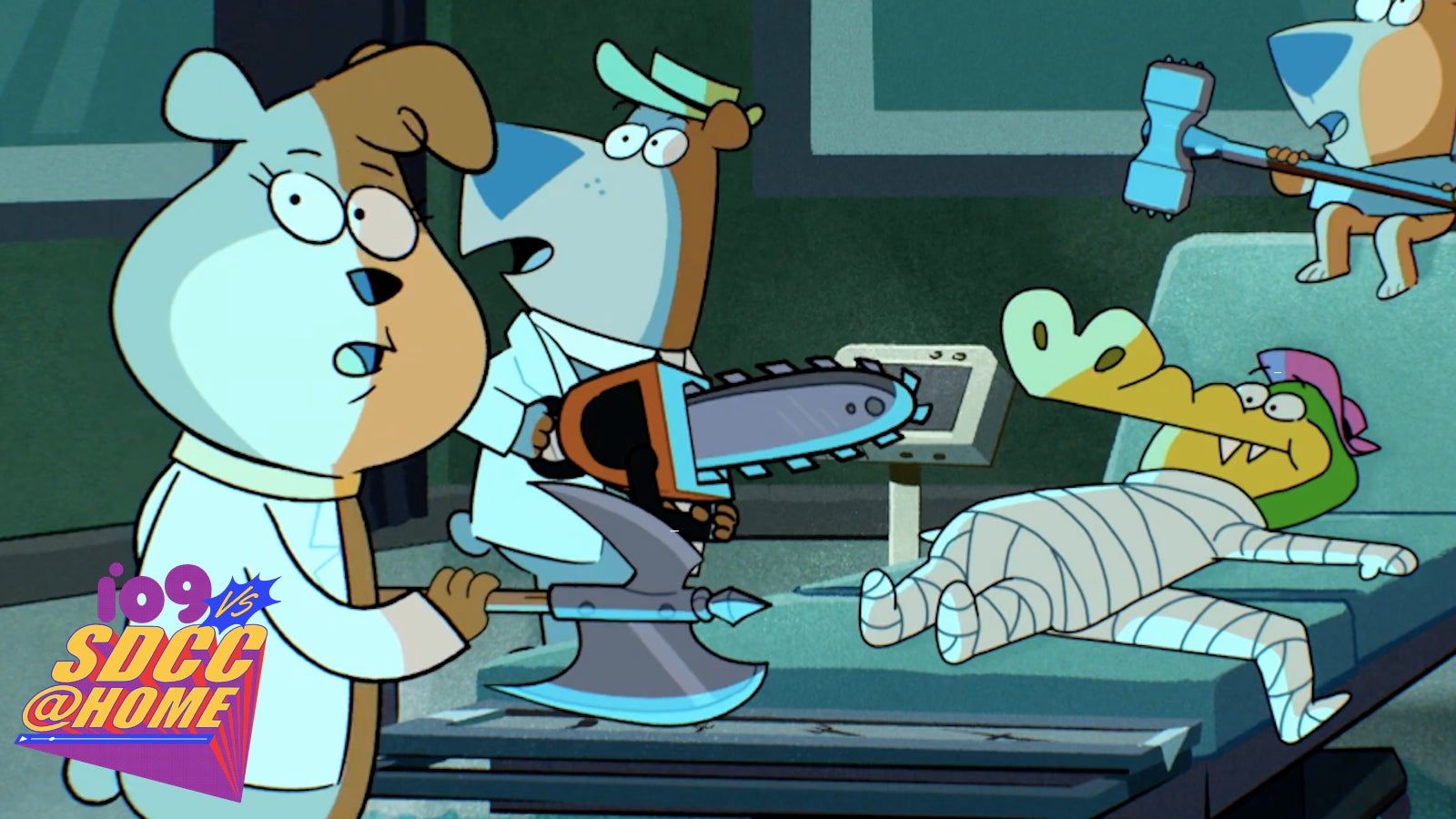 Cindy, Yogi, and Boo-Boo realizing they’re being summoned.