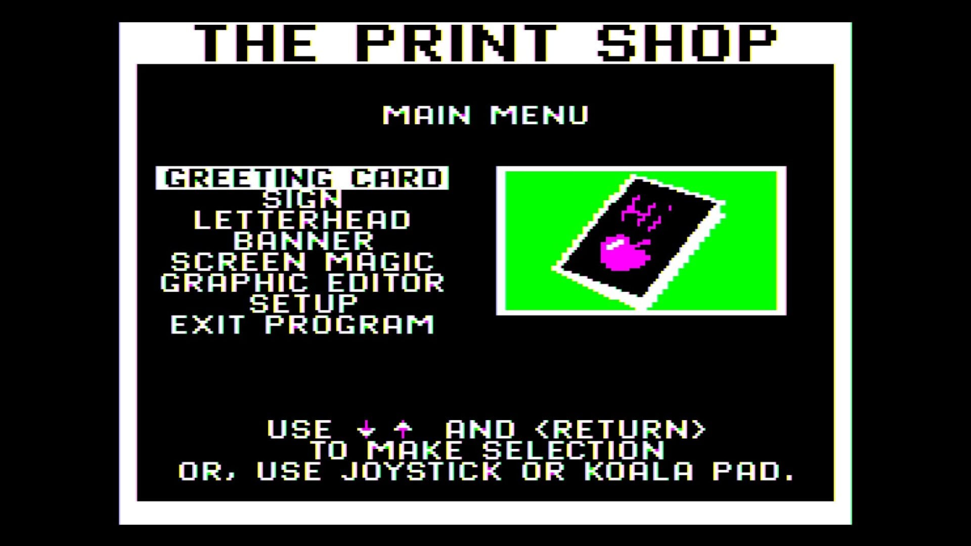 Screenshot: The Print Shop Club