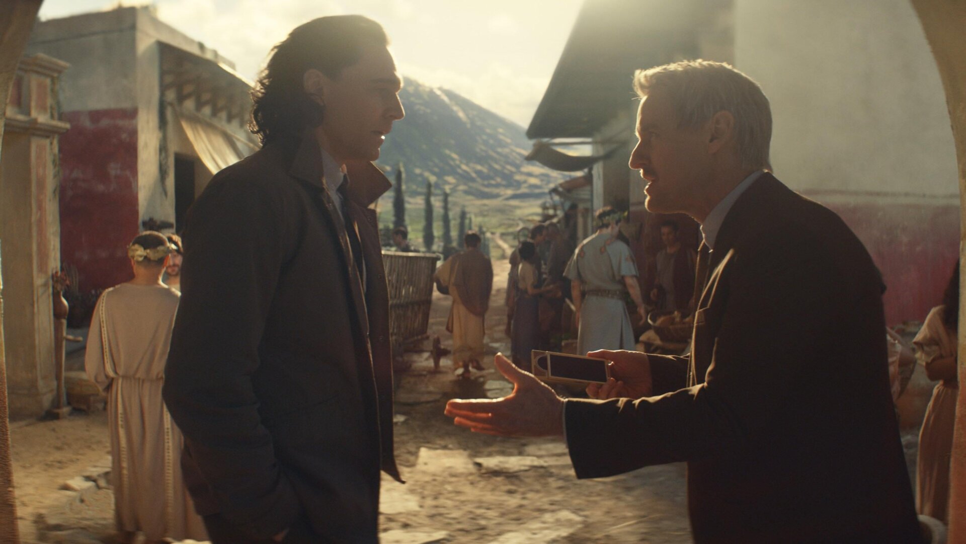 Loki (Tom Hiddleston) and Mobius (Owen Wilson) visit the end of a world.