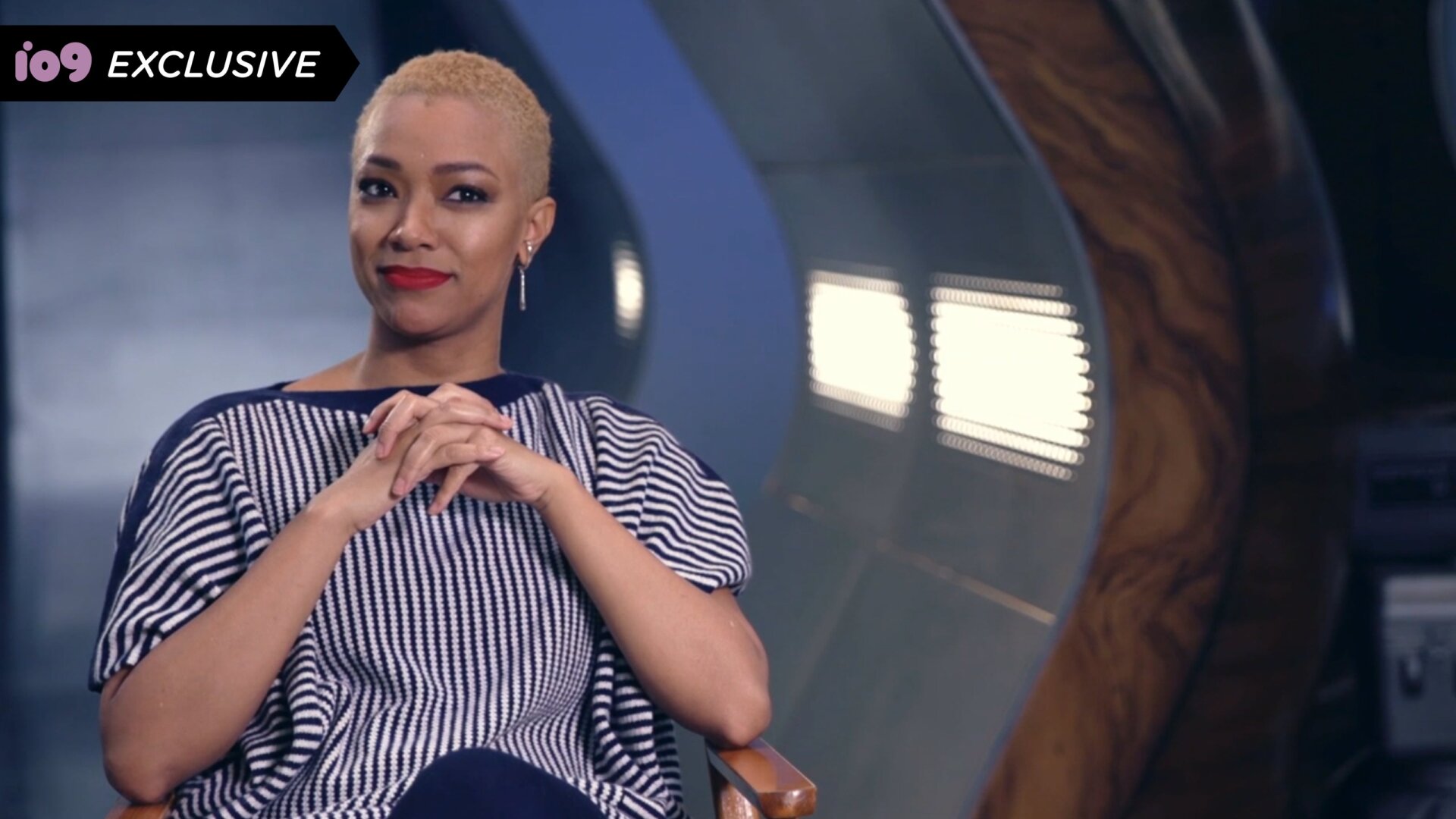 Sonequa Martin-Green, not in the Captain’s chair, talks about being in the Captain’s chair.