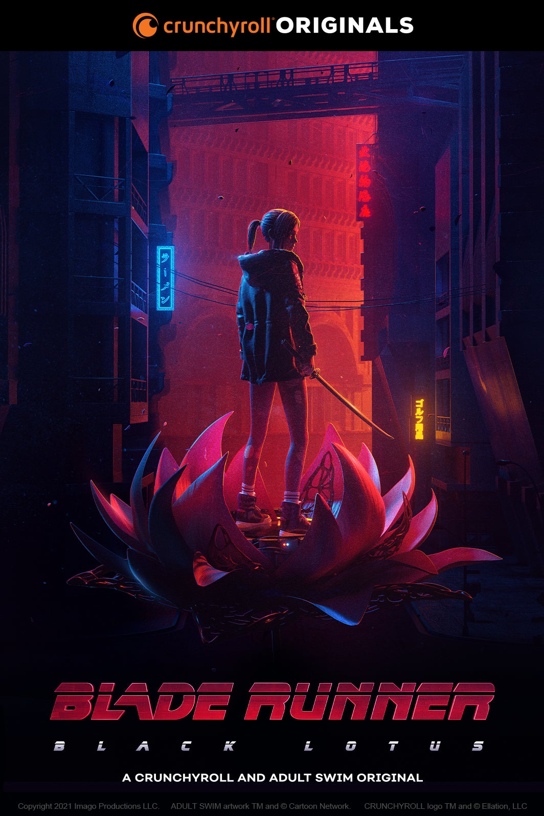 The poster for Blade Runner: Black Lotus.