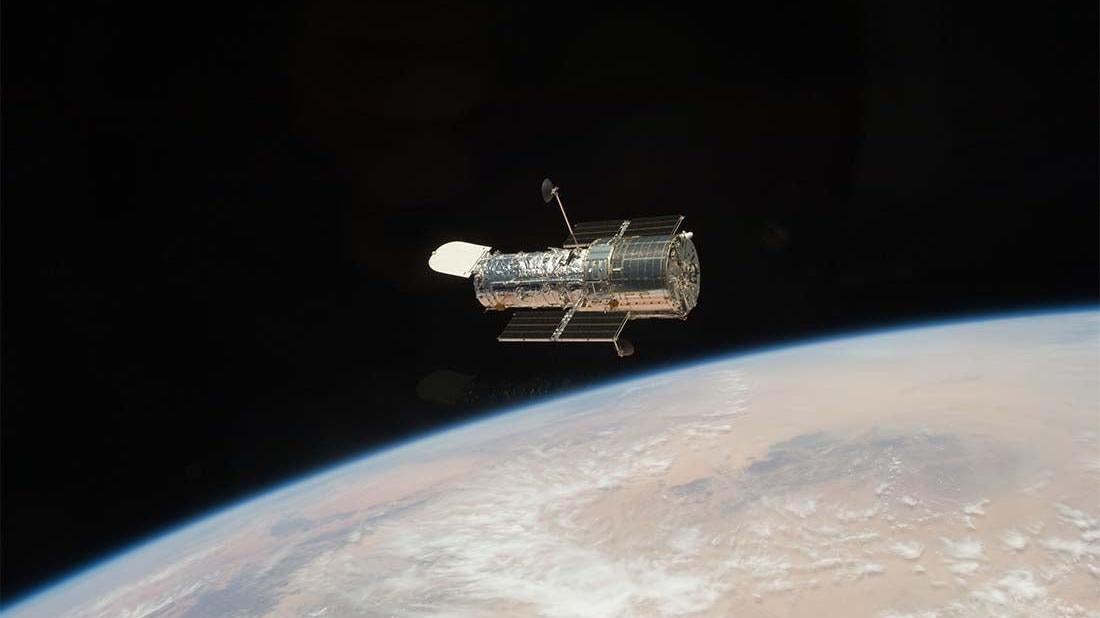 The Hubble Space Telescope.