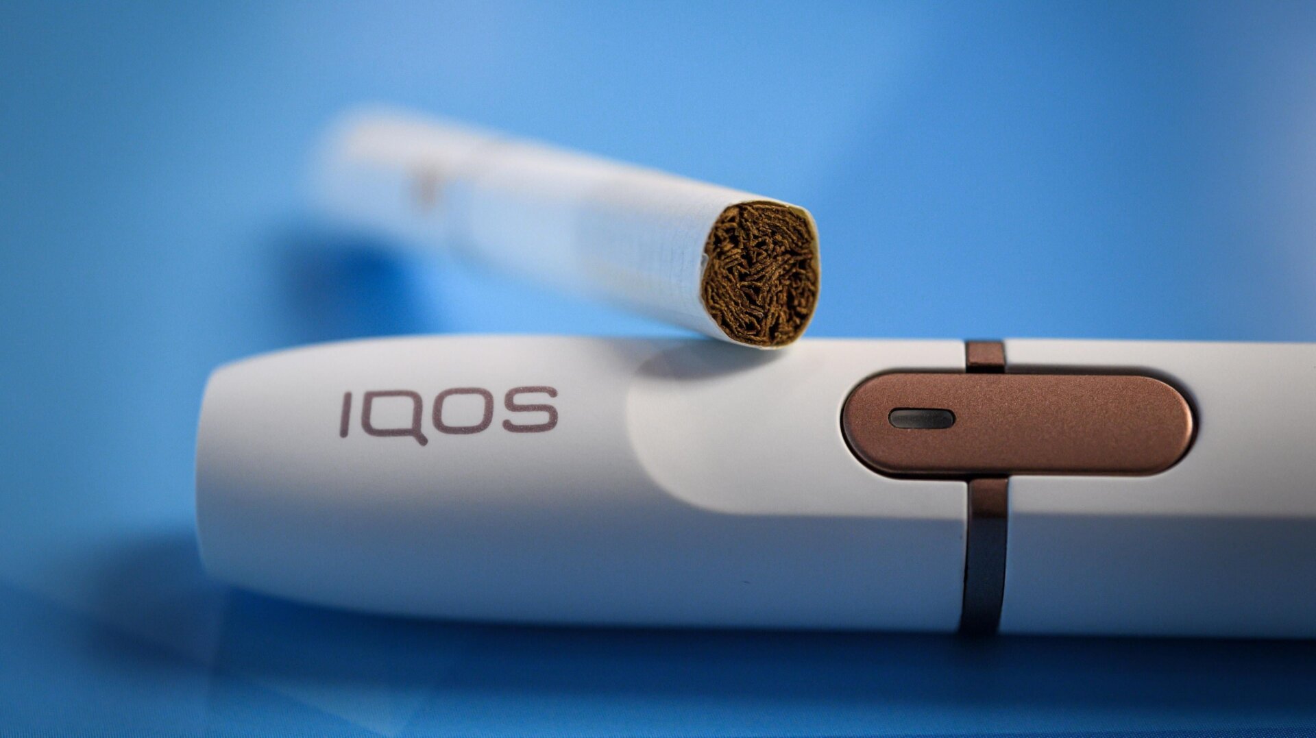 One of Philip Morris International’s IQOS devices, which heat sticks of tobacco without burning them, as seen at its research and development campus in Neuchatel, Switzerland, in 2018.