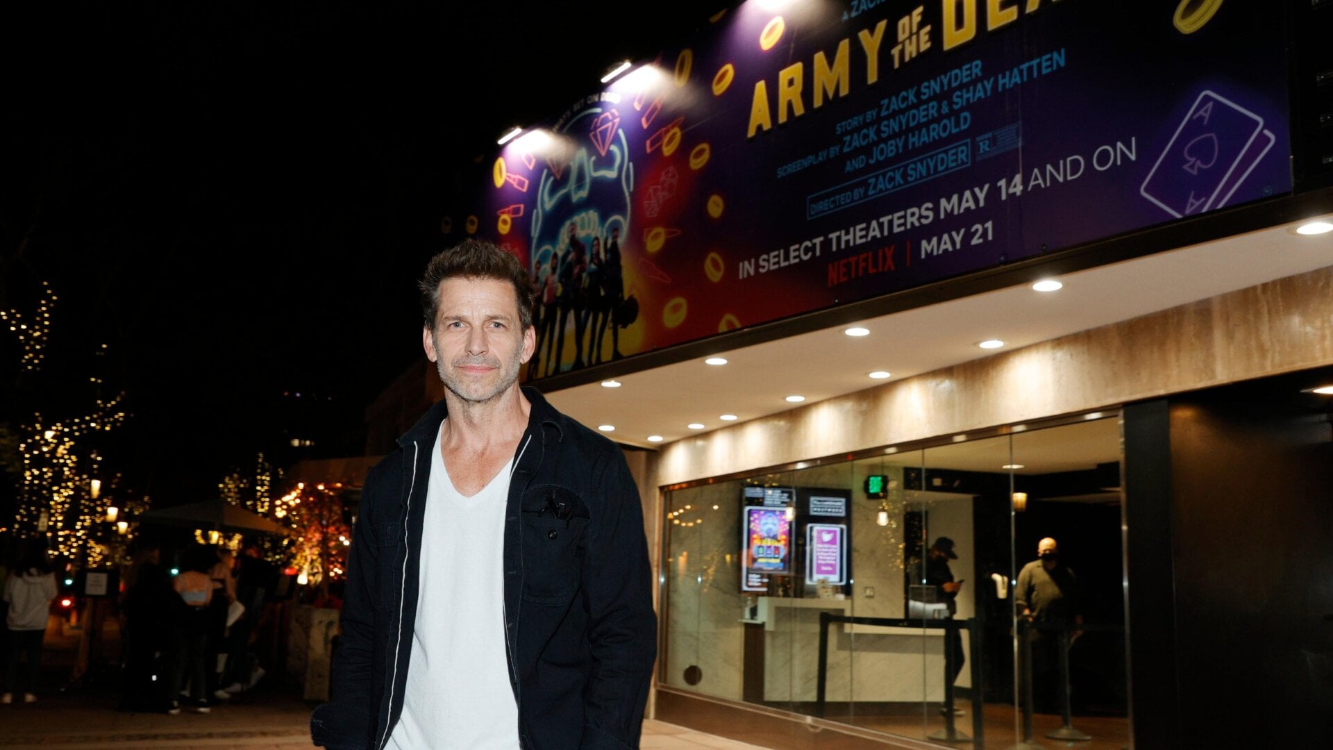 Zack Snyder at the May 14, 2021 premiere of Army of the Dead in Los Angeles, California.