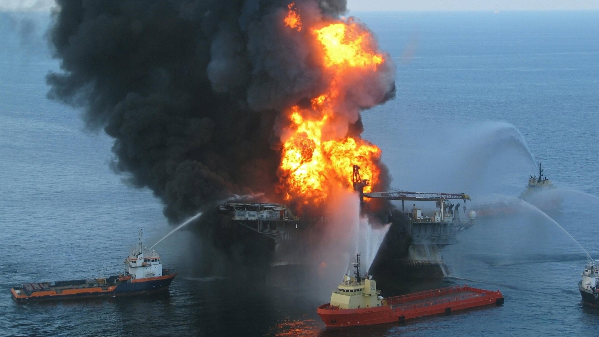 Platform supply vessels attending to the Deepwater Horizon disaster.