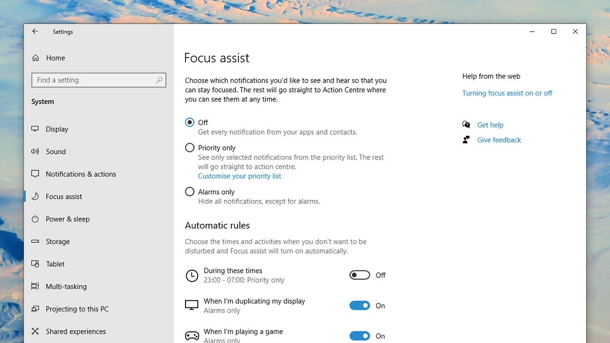 Do Not Disturb in Windows is called Focus assist.