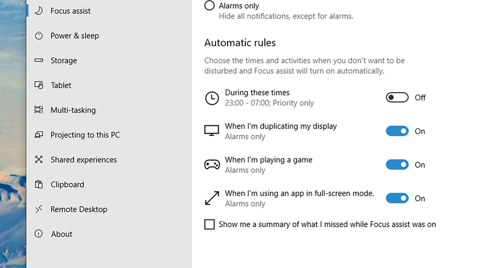 Screenshot: Windows 10