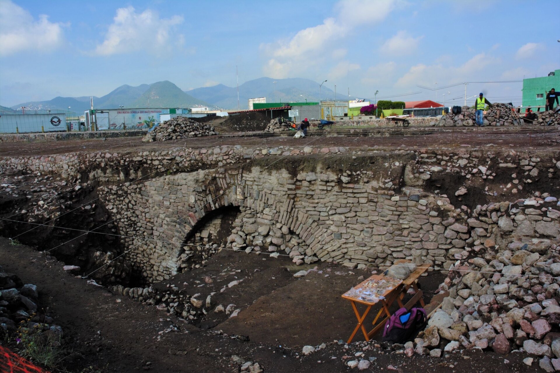 The archaeological site near Mexico City.