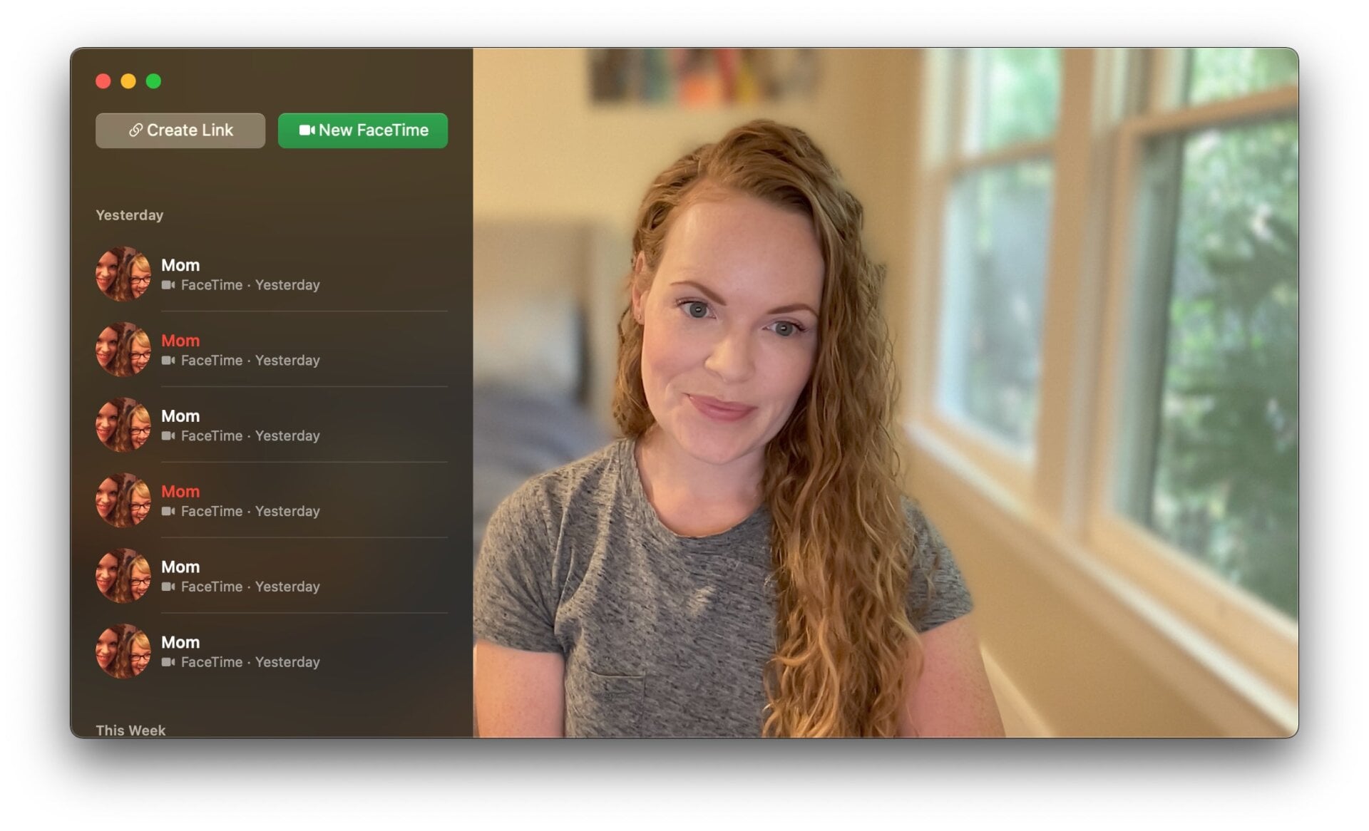 FaceTime Portrait Mode is a little aggressive around curly hair, but I don’t hate it.