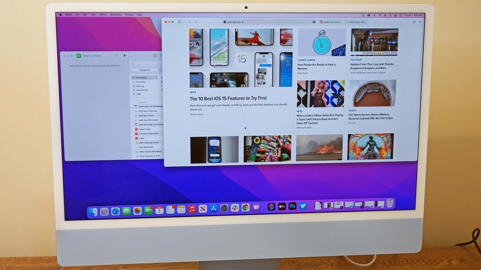Shortcuts, a Safari redesign, and AirPlay land on the Mac, just like on the iPhone.
