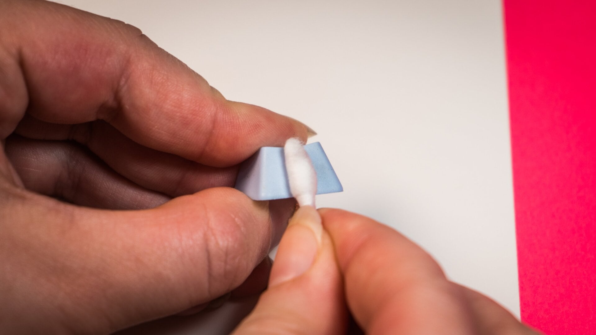 Some individual keycaps will need a little more bath time than the others.