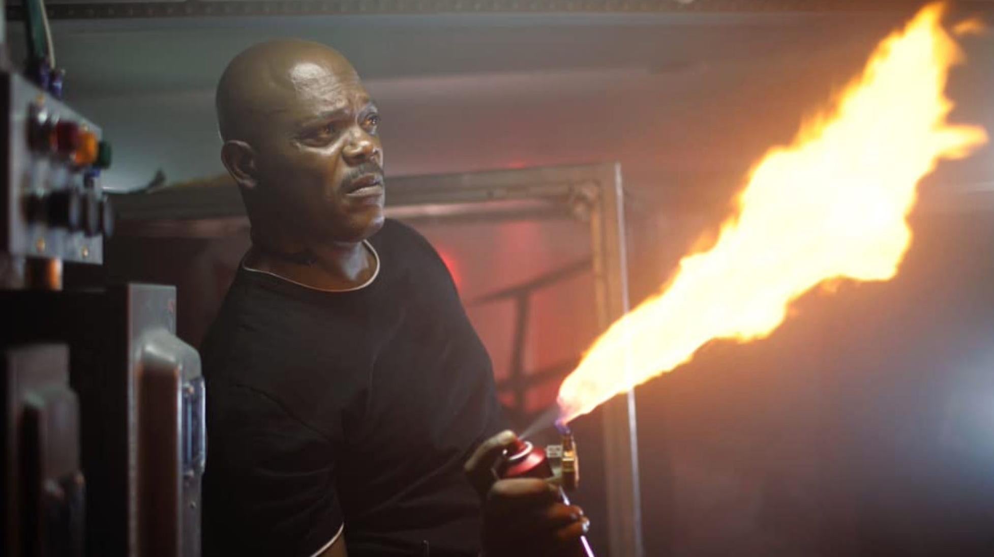 Snakes on fire, strong desire. 