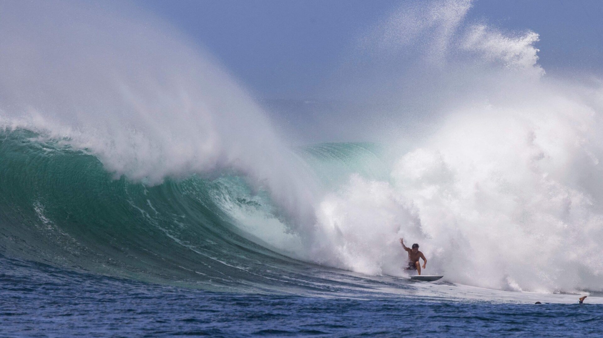 Surfer John John Florence rides the waves at Sunset beach on the North shore of Oahu, Hawaii.