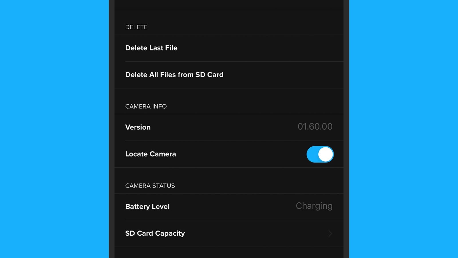 There’s a Locate Camera option in the GoPro/Quik app.