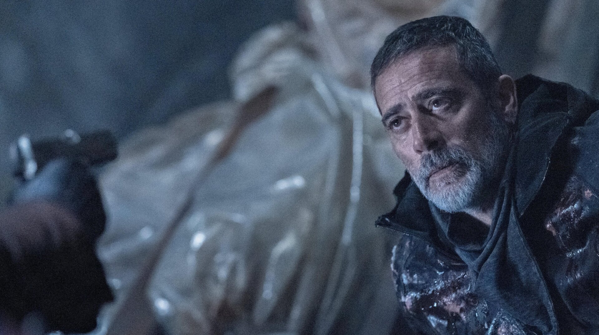 Negan (Jeffrey Dean Morgan) is very tired of having guns pointed at him. So am I.