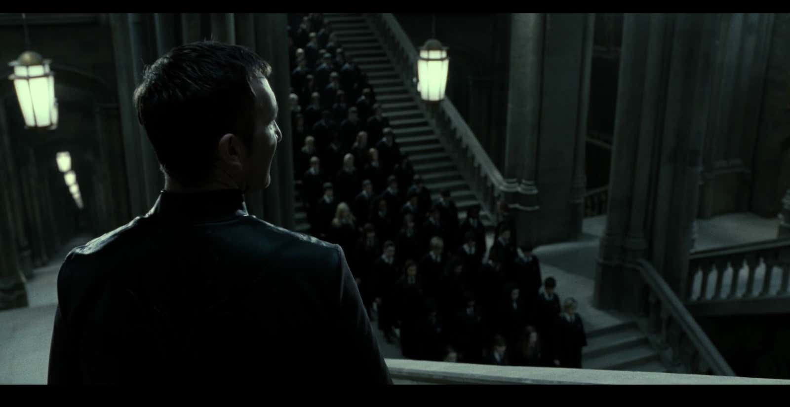 Ineson overseeing Hogwarts in Harry Potter.