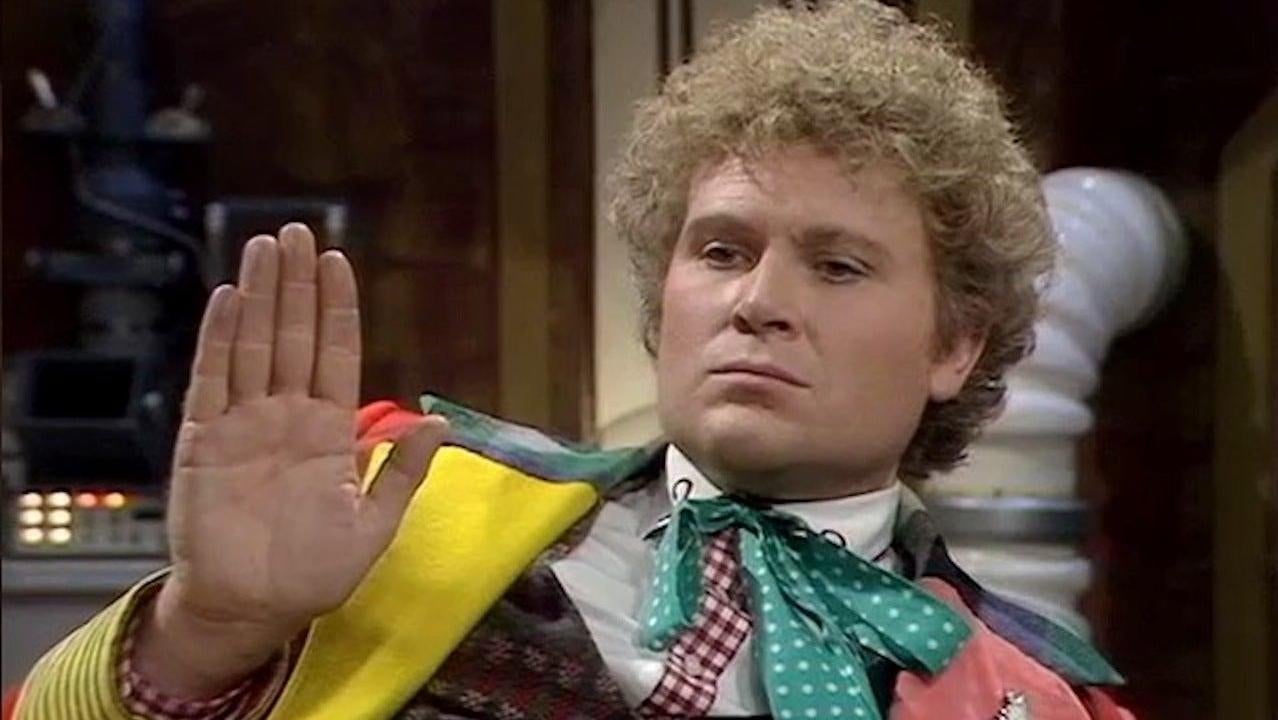 Colin Baker as the Sixth Doctor.
