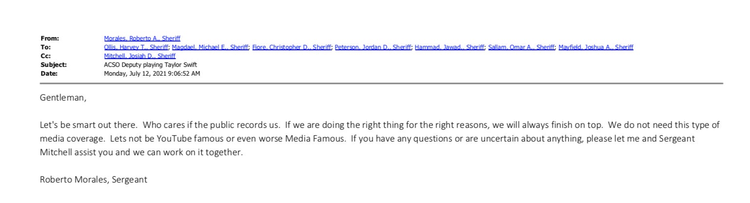 Screenshot: Alameda County Sheriff’s Department