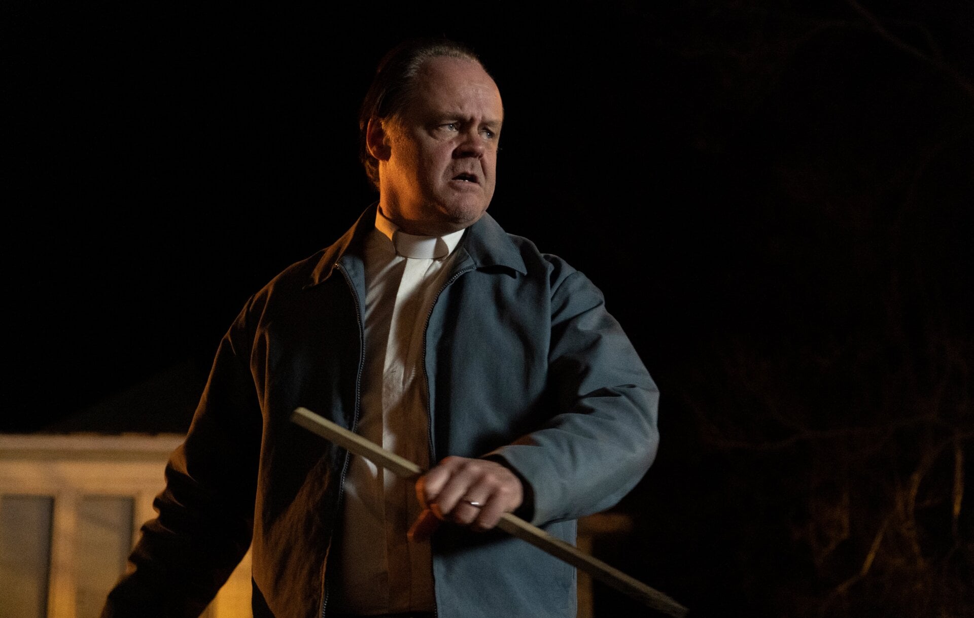 Jakob (Larry Fessenden) gets ready to stake some vamps.