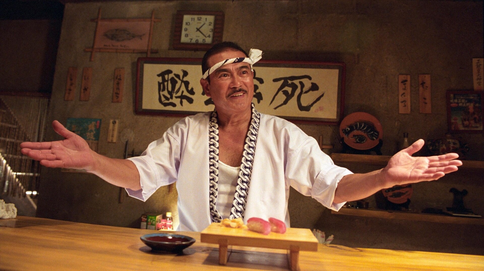 Sonny Chiba as sword-maker Hattori Honzo in Kill Bill Vol. 1.