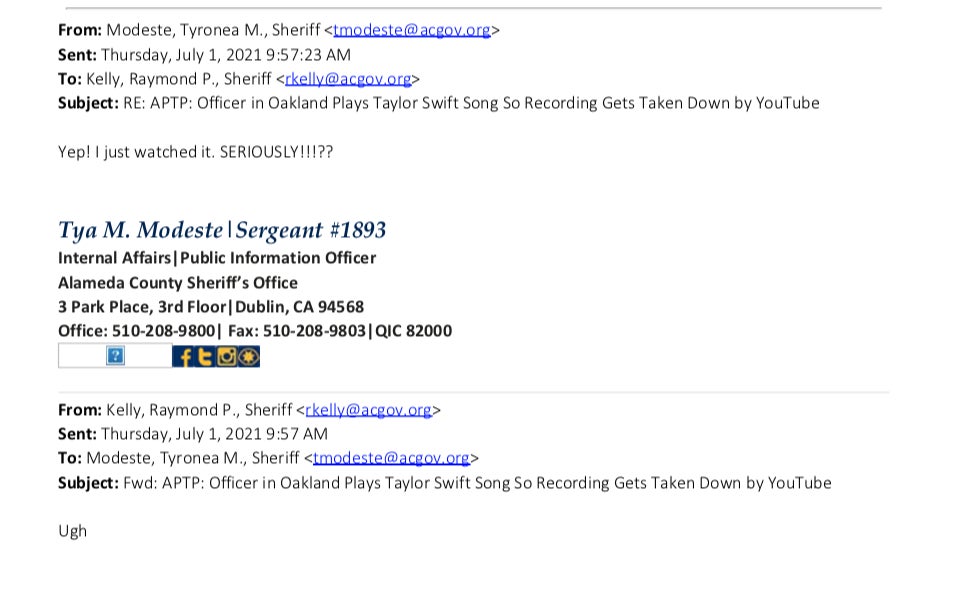 Screenshot: Alameda County Sheriff’s Department