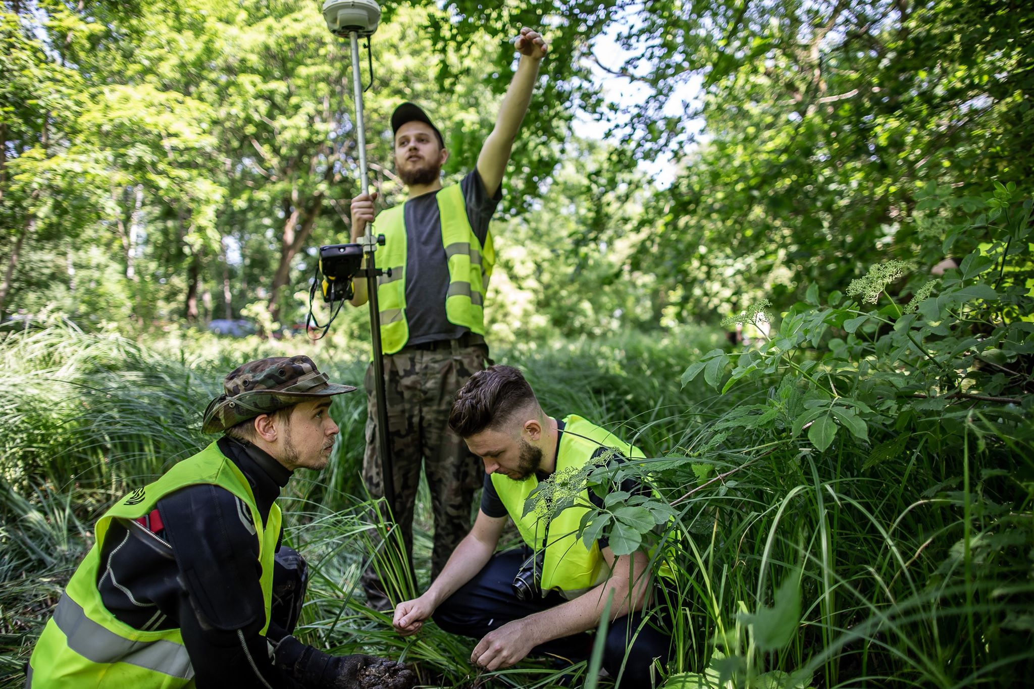 The archaeology team at work in Poland’s Death Valley.